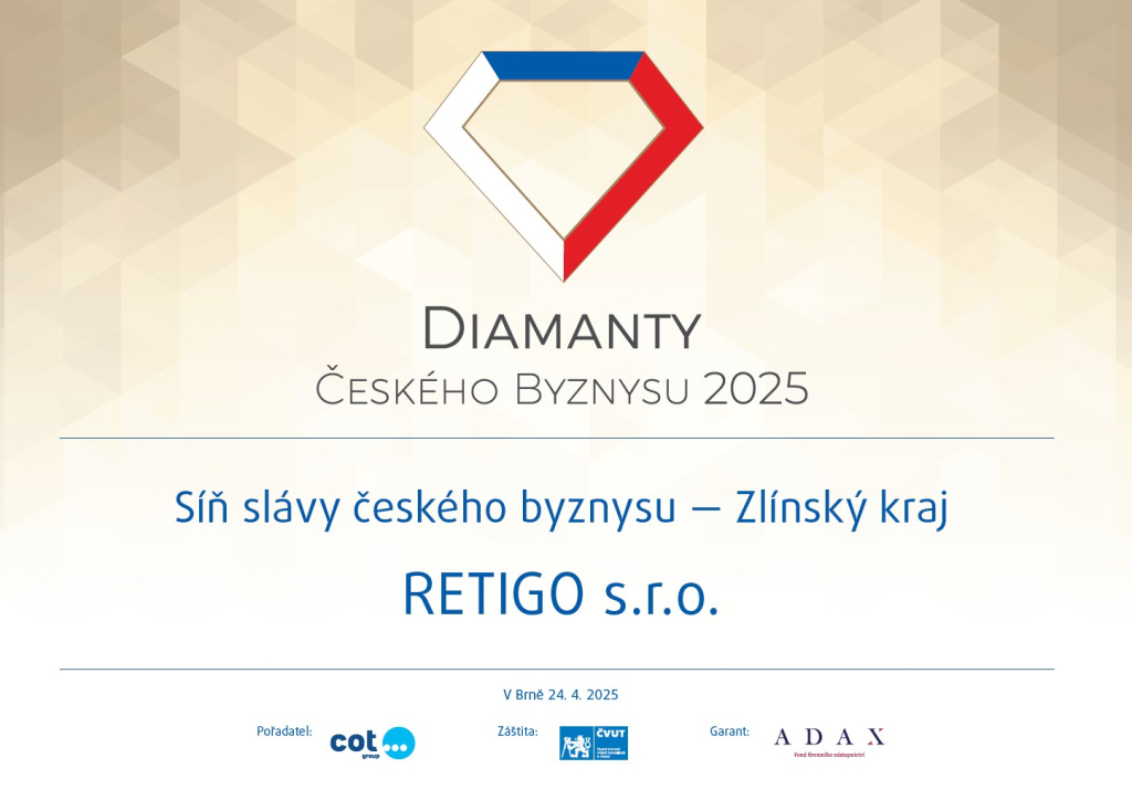 Retigo oceněno v síni slávy Zlínského kraje